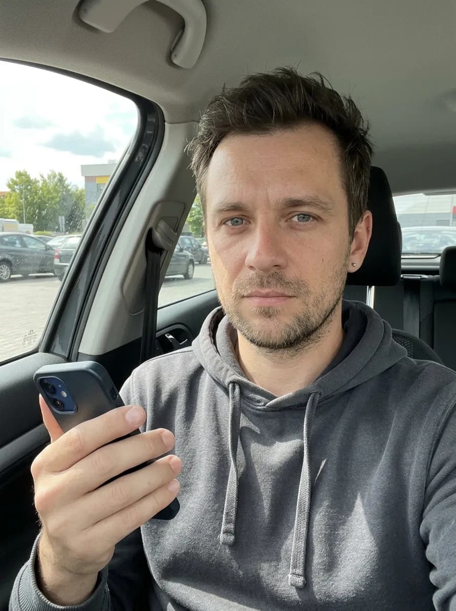 Selfie przed sesją
